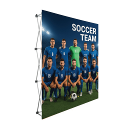 Custom 5' Straight Splash Floor Display Face Graphic Panel (Block-Out Fabric)