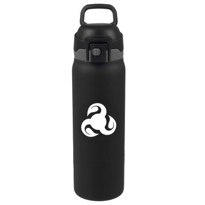 Custom Rhine 2-in-1 Vacuum Eco-Friendly Bottle 30 oz - Black 