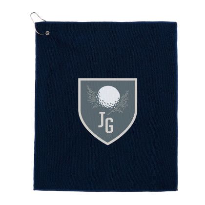 Custom 15" x 18" Recycled 300g Terry Polyester Towel - Navy 