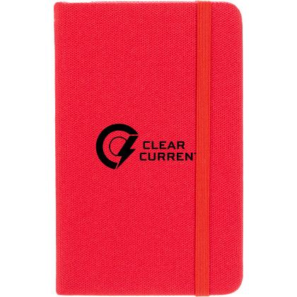 Custom 3.5" x 5.5" Recycled Pocket Bound Journal - Red 