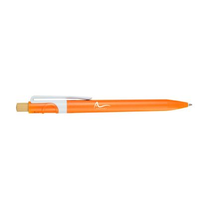 Custom Sunburst Recycled Gel Pen - Orange