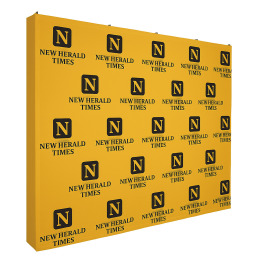 Custom 8' Straight Splash Floor Display 4-Sided Graphic Panel (Recycled Polyester)