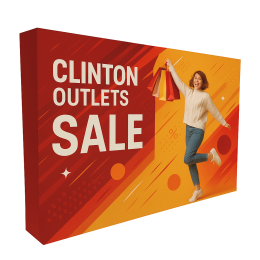 Custom 10' Straight Splash Floor Display 4-Sided Graphic Panel (Recycled Polyester)