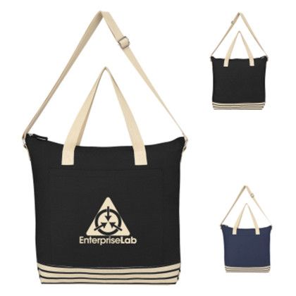 Custom Bottom Line Cotton Tote Bag - All Colors 