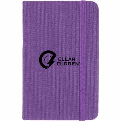 Custom 3.5" x 5.5" Recycled Pocket Bound Journal - Purple