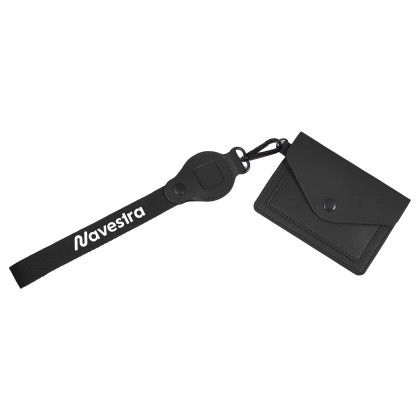 Custom Recycled Wrist Lanyard with Card Holder - Black Custom Recycled Wrist Lanyard with Card Holder - Black