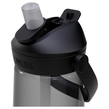 Custom CamelBak Thrive 25 oz Flip Straw Bottle with Tritan Renew - Charcoal With Straw