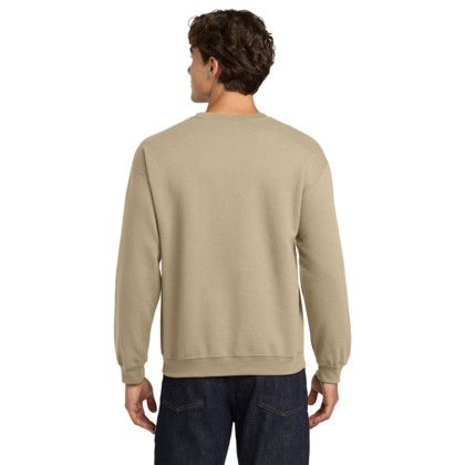 Custom Gildan Heavy Blend Crewneck Sweatshirt - Sand Back View 