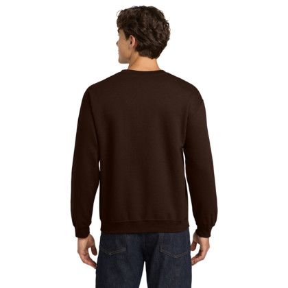 Custom Gildan Heavy Blend Crewneck Sweatshirt - Dark Chocolate Back View 