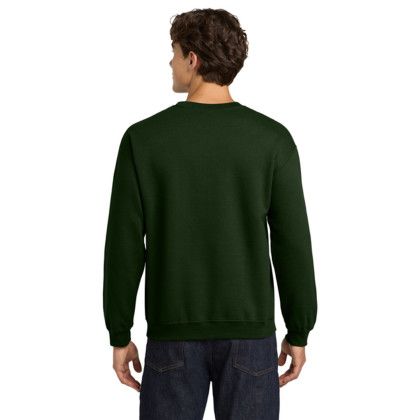Custom Gildan Heavy Blend Crewneck Sweatshirt - Forest Green Back View 