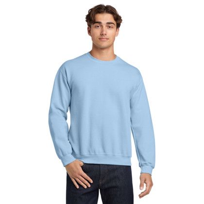 Custom Gildan Heavy Blend Crewneck Sweatshirt - Light Blue Front View 