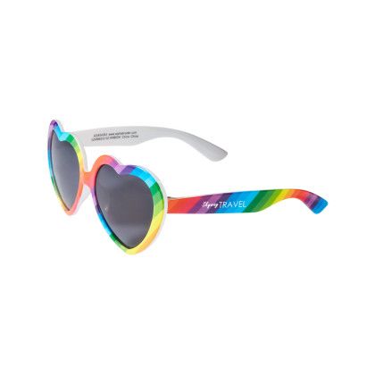 Custom B.free Pride Rainbow Heart Sunglasses