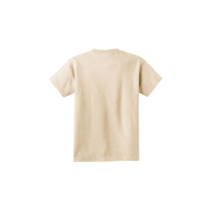 Custom Port & Company Youth Core Cotton Tee - Natural Back Side Custom Port & Company Youth Core Cotton Tee - Natural Back Side