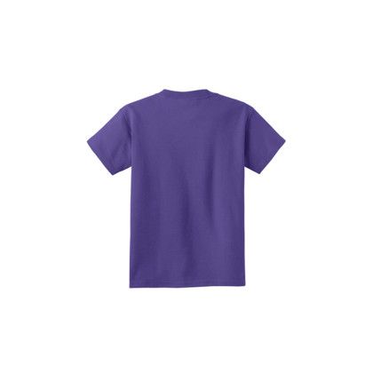 Custom Port & Company Youth Core Cotton Tee - Purple Back Side Custom Port & Company Youth Core Cotton Tee - Purple Back Side