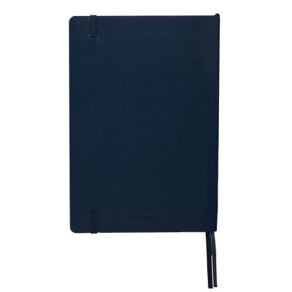 Custom 5.75" x 8.25" Classic Softcover Notebook - Navy Back View