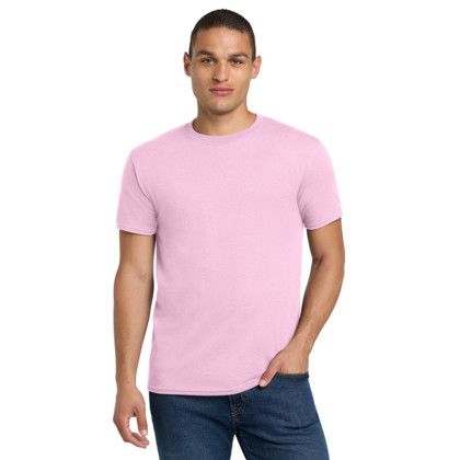 Custom Jerzees - Dri-Power 50/50 Cotton/Poly T-Shirt - Classic Pink Front View