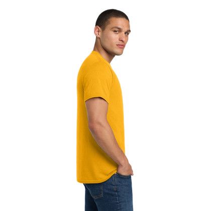 Custom Jerzees - Dri-Power 50/50 Cotton/Poly T-Shirt - Gold Side View