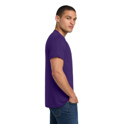Custom Jerzees - Dri-Power 50/50 Cotton/Poly T-Shirt - Deep Purple Side View