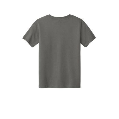 Custom Gildan Youth Softstyle T-Shirt - Charcoal Back View 