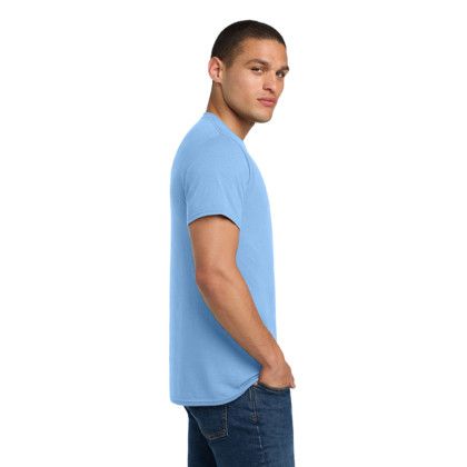 Custom Jerzees - Dri-Power 50/50 Cotton/Poly T-Shirt - Light Blue Side View