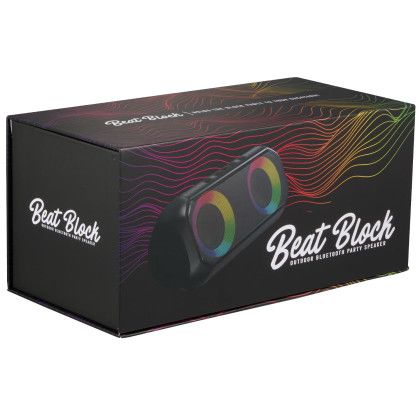 Custom Beat Block Outdoor Bluetooth Party Speaker - Black In Box Custom Beat Block Outdoor Bluetooth Party Speaker - Black In Box