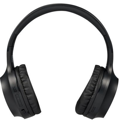 Custom Rewired Recycled Bluetooth Headphones - Black Front View 