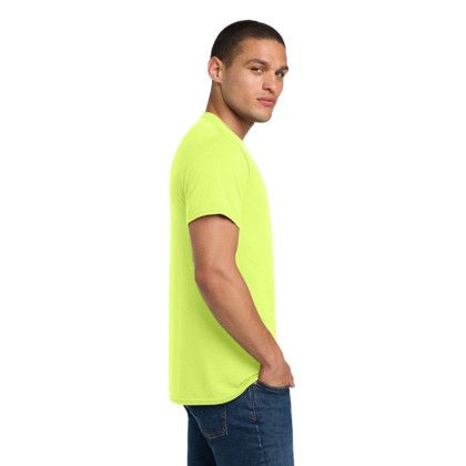Custom Jerzees - Dri-Power 50/50 Cotton/Poly T-Shirt - Safety Green Side View