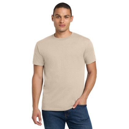 Custom Jerzees - Dri-Power 50/50 Cotton/Poly T-Shirt - Sandstone Front View