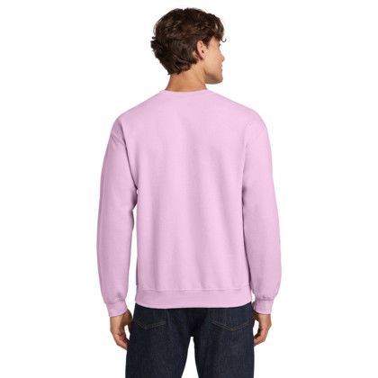 Custom Gildan Heavy Blend Crewneck Sweatshirt - Light Pink Back View 