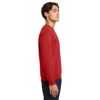 Custom Gildan Heavy Blend Crewneck Sweatshirt - Red Side View 