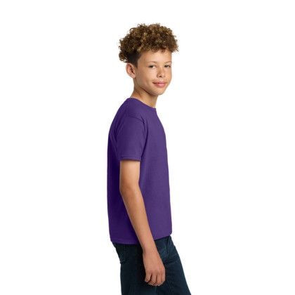 Custom Gildan Youth Ultra Cotton 100% US Cotton T-Shirt - Purple Side View