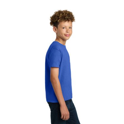 Custom Gildan Youth Ultra Cotton 100% US Cotton T-Shirt - Royal Side View 