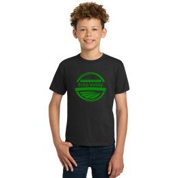 Custom Gildan Youth Ultra Cotton 100% US Cotton T-Shirt - Black Front View