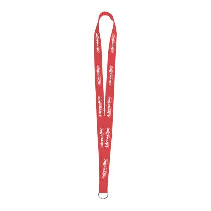 Custom Sewn Polyester Value Lanyard - Neon Orange