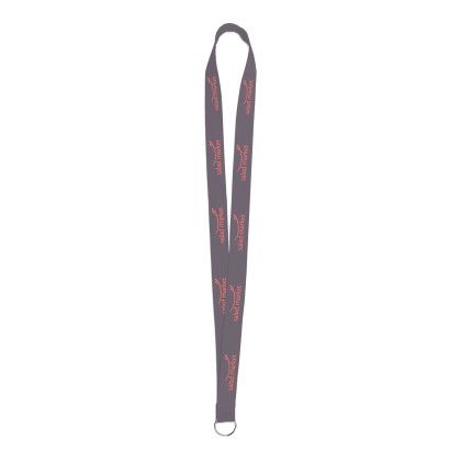 Custom Sewn Polyester Value Lanyard - Silver 
