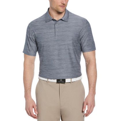 Custom PGA Tour Jaspe Airflux Polo - Medium Flagstone Heather Front View