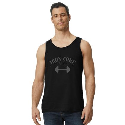 Custom Gildan Softstyle Tank Top - Black Front View