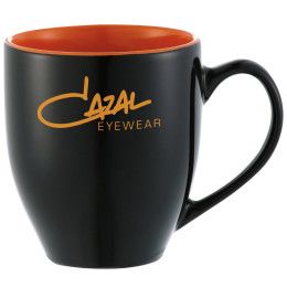 Custom Zapata Coffee Mug 15 oz - Black With Orange