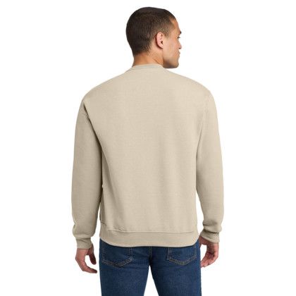 Custom Jerzees - NuBlend Crewneck Sweatshirt - Sweet Cream Heather Back View
