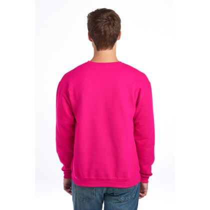 Custom Jerzees - NuBlend Crewneck Sweatshirt - Cyber pink Back View