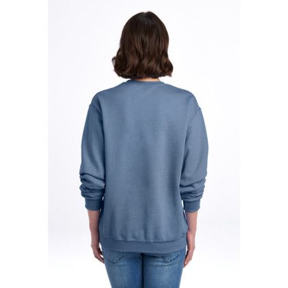 Custom Jerzees - NuBlend Crewneck Sweatshirt - Denim Back View