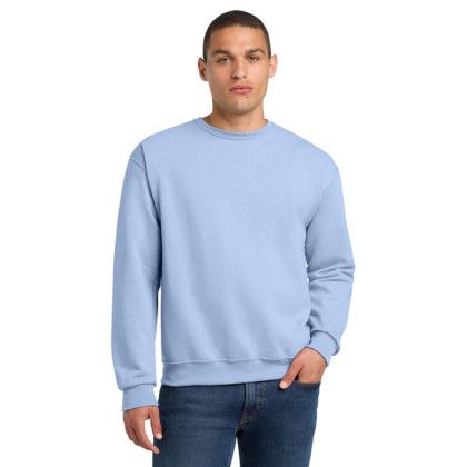 Custom Jerzees - NuBlend Crewneck Sweatshirt - Light blue Front View