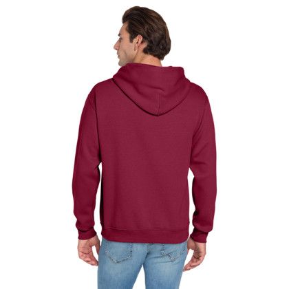 Custom Jerzees - NuBlend Pullover Hooded Sweatshirt - Cardinal Back Front View 