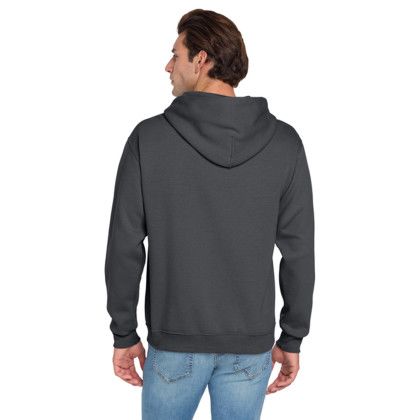 Custom Jerzees - NuBlend Pullover Hooded Sweatshirt - Charcoal-Grey Back View 