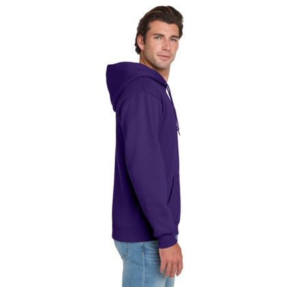 Custom Jerzees - NuBlend Pullover Hooded Sweatshirt - Deep-Purple Side View 