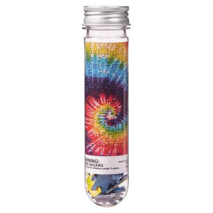 Custom Mini Tube Jigsaw Puzzle - Reactive Rainbow Back View Custom Mini Tube Jigsaw Puzzle - Reactive Rainbow Back View