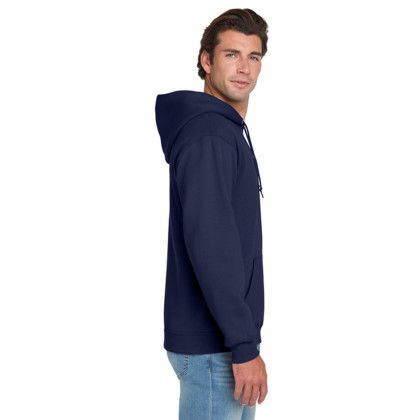Custom Jerzees - NuBlend Pullover Hooded Sweatshirt - Navy Side View 