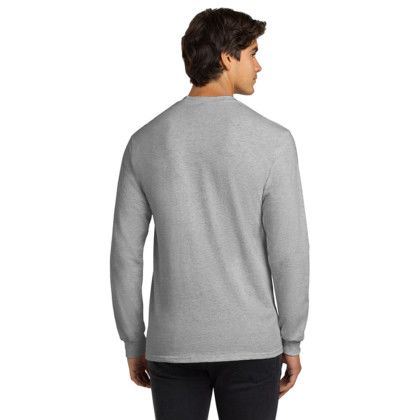 Custom Gildan Ultra Cotton Long Sleeve T-Shirt - Ash Back Side