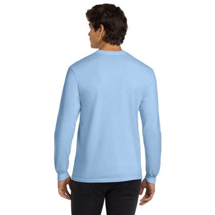 Custom Gildan Ultra Cotton Long Sleeve T-Shirt - Light Blue Back Side