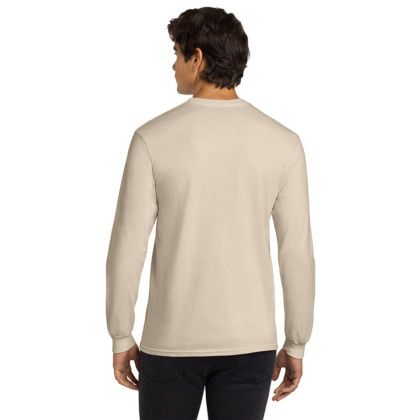 Custom Gildan Ultra Cotton Long Sleeve T-Shirt - Natural Back Side
